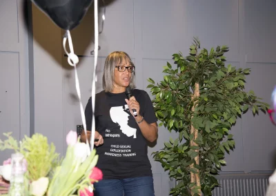 Jackie Williams Presenting at No Whispers birthday Event
